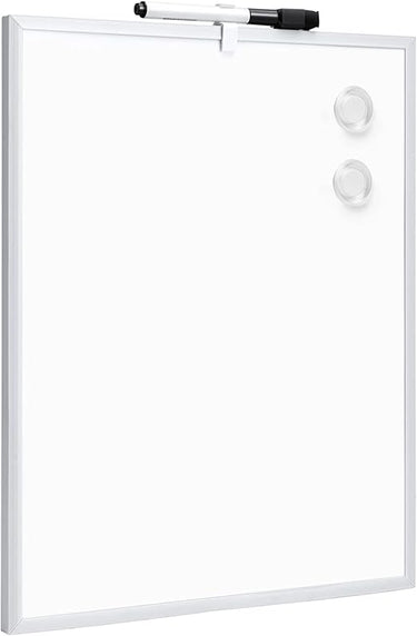 Amazon Basics Magnetic Dry Erase Board, Aluminum Frame, 28 x 35.6 cm, Blanco